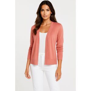 LOFT DUSTY ROSE 3/4 SLEEVE CAREER CASUAL CLASSIC CARDIGAN SWEATER SIZE: M NWT